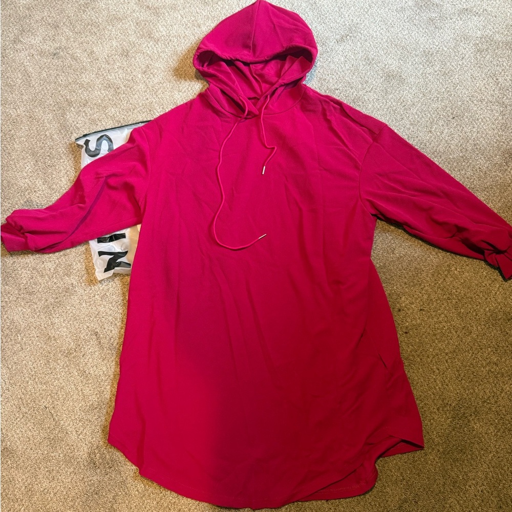 SHEIN Red Hoodie Dress